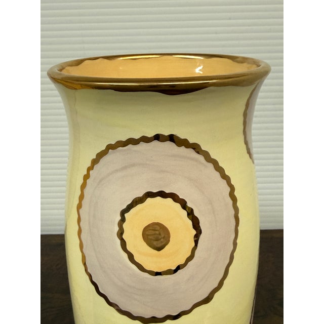 Sylvia Corrette Ceramic Bullseye Vases, Pair For Sale - Image 9 of 12