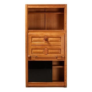 Oak Cabinet by Guillerme and Chambron for Votre Maison, France, 1960s For Sale