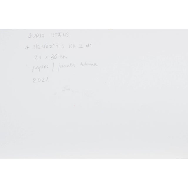 Juris Utans, Grasshopper II, 2021, Mixed Media on Paper, in Very Good conditions. Designed from 2000 I have official proof...