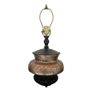Copper Persian Bowl Mounted as Table Lamp