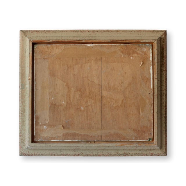 Midcentury French Paintings of an Estate on River, a Pair For Sale - Image 4 of 4