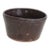 1899 Handmade Pottery Dish Dark Brown Glaze Salt Crock Bowl With Lip For Sale