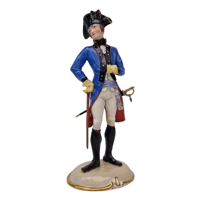 Bavarian Officer Figurine by Hanns Goebl for Nymphenburg, 1937 For Sale