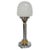 White Table Lamp with Chrome Stem For Sale - Image 8 of 8