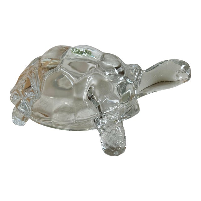Vintage Crystal Cut Turtle For Sale