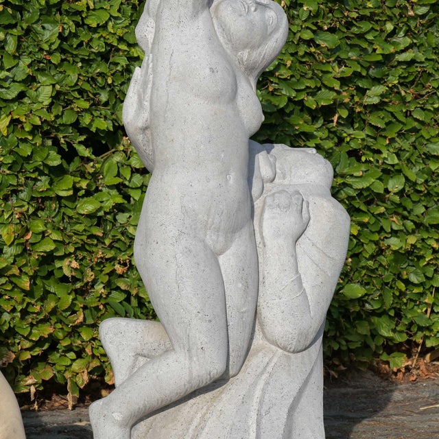 1980s Blue Stone Statue by Jan Keustermans, 1980s For Sale - Image 5 of 15