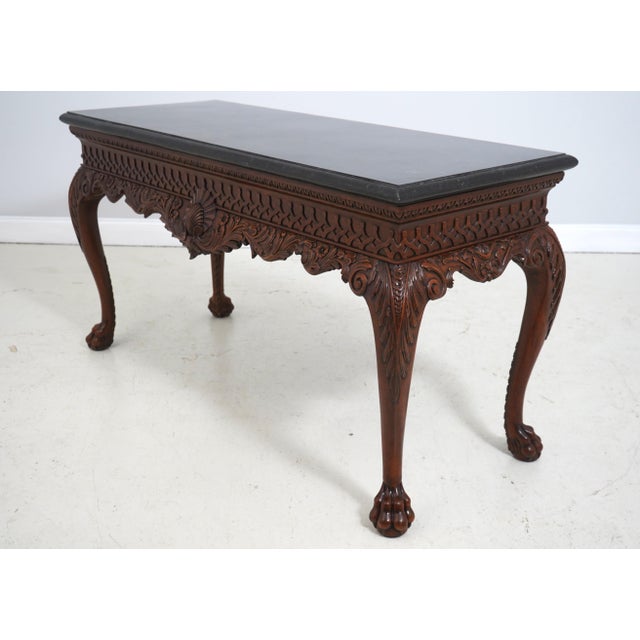 Age: Approx: 20 Years Old Details: Georgian Style Quality Construction Nicely Finished On All Sides Mahogany Base Carved...