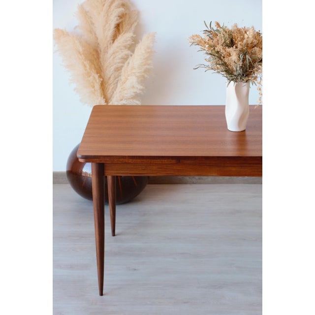 Vintage Scandinavian Teak Extendable Dining Table, 1960s For Sale - Image 9 of 18