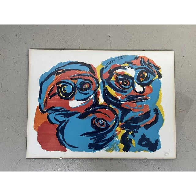Colourful original lithograph by Karel Appel. Hand-signed and numbered in pencil by the artist. Edition: 113/200...