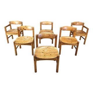 Pine Wood Dining Chairs by Rainer Daumiller for Hirtshals Savvaerk, 1970, Set of 6 For Sale