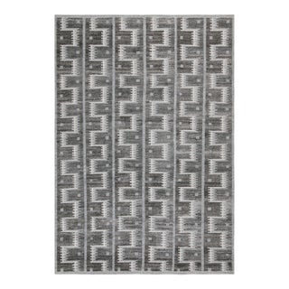 Rug & Kilim’s Scandinavian Outdoor Rug With Gray Geometric Patterns - 14'x20' For Sale