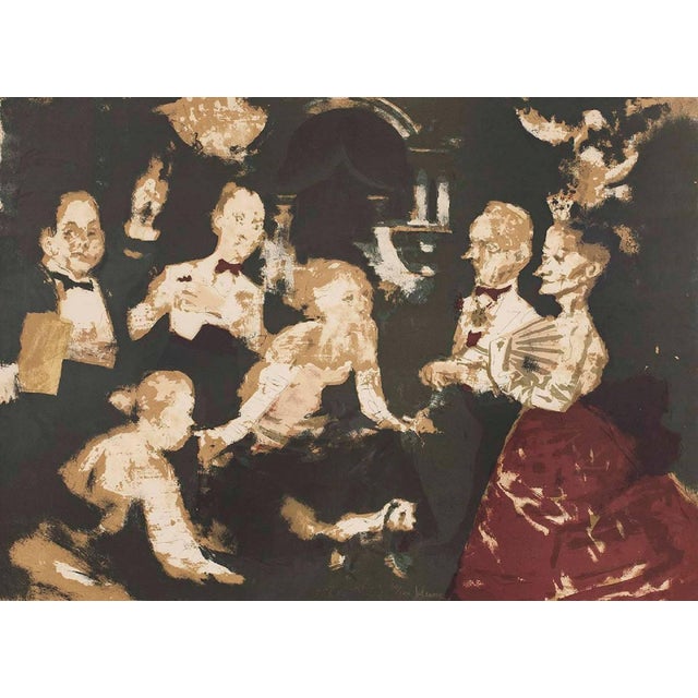 This is being sold unframed. Reception in Miami. Born to Lithuanian Jewish parents, Levine grew up in the South End of...