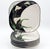 Late 20th Century Sango Quadrille Semi-Porcelain Black Lilies #5101 Snack Plates, Made in Korea- Set of 6 For Sale In San Diego - Image 6 of 12