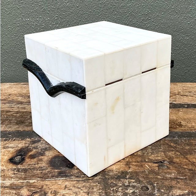 Vintage Black and White Stone Box For Sale - Image 11 of 12