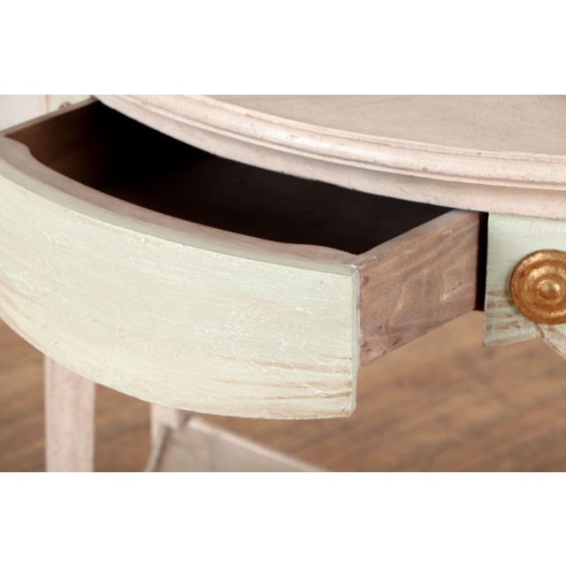 1990s Vintage Neoclassical Gilt and Wood Demi-Lune Console Table For Sale - Image 5 of 7