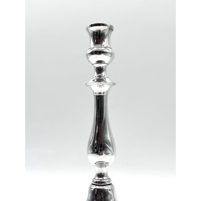 Antique Silver Candlestick by Felix Cheron for Christofle, 1890 For Sale - Image 3 of 12