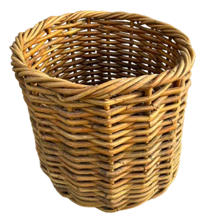 French Rustic Basket in Thick Willow, 1960s