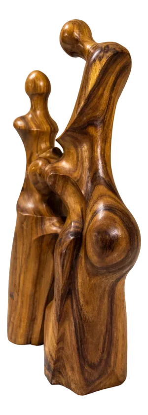 Biomorphic Sculpture Featuring Abstract Figures, 1960s, Walnut