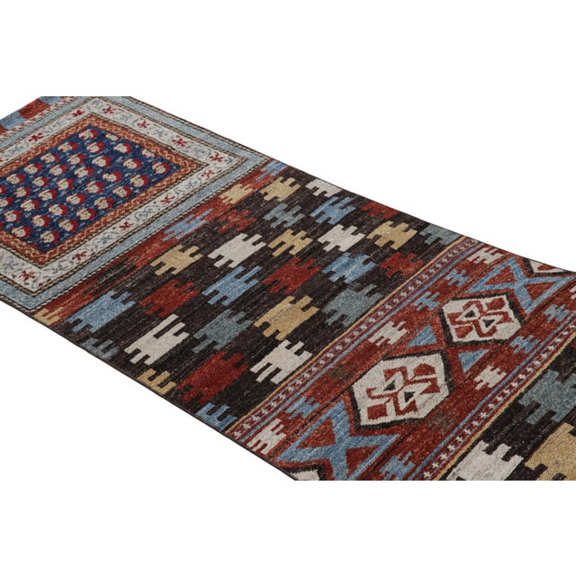 Hand-knotted in a special blend of Ghazni wool, this 2x11 runner rug is a bold new addition to Rug & Kilim’s custom-...