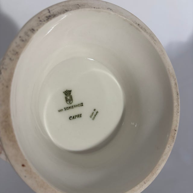 Ceramic Vintage Von Schierholz Capri German Porcelain Cherub Cachepot For Sale - Image 7 of 8