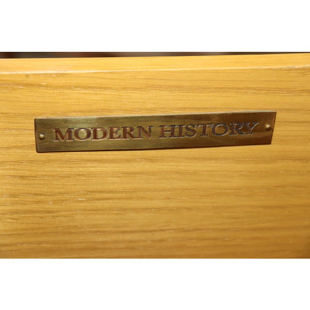 Pair English Made Louis XVI Style Brass Mounted Ceruse Oak Commodes For Sale - Image 9 of 12