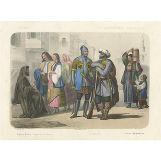 After Fossey, Moldavian and Circassian Costumes, Peoples of the Danubian Provinces, 1845, Lithograph For Sale
