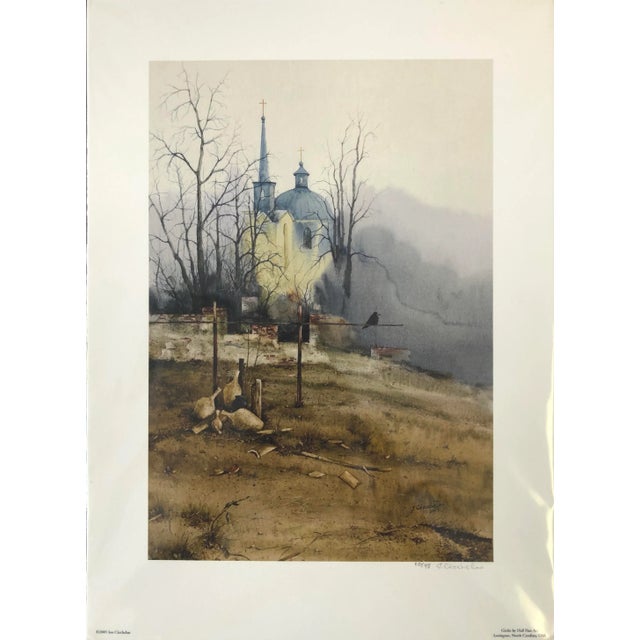 “Monastery” Oringinal Print Hand Signed For Sale - Image 4 of 4