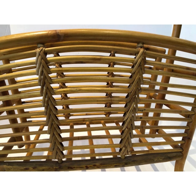 1960s Palm Beach Style Bamboo Magazine Holder For Sale - Image 4 of 11