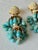 Miriam Haskell Vintage 1950s Faux Turquoise Chandelier Clip-on Earrings, Gold-Tone, Pair For Sale - Image 4 of 16