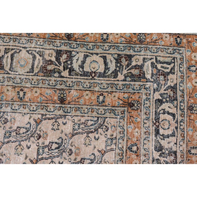 1910s Antique Ne Persian Khorasan Rug in Diagonal Paisley Design With Gray & Sand 8'0 X 10'10 For Sale - Image 5 of 10