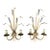 1950s Hollywood Regency Gilt Cattail Sconces, Pair For Sale