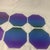 French Rare 1980s French Artisan Tableware - Iridescent Ombre Geometric Design - Set of 6 For Sale - Image 3 of 6
