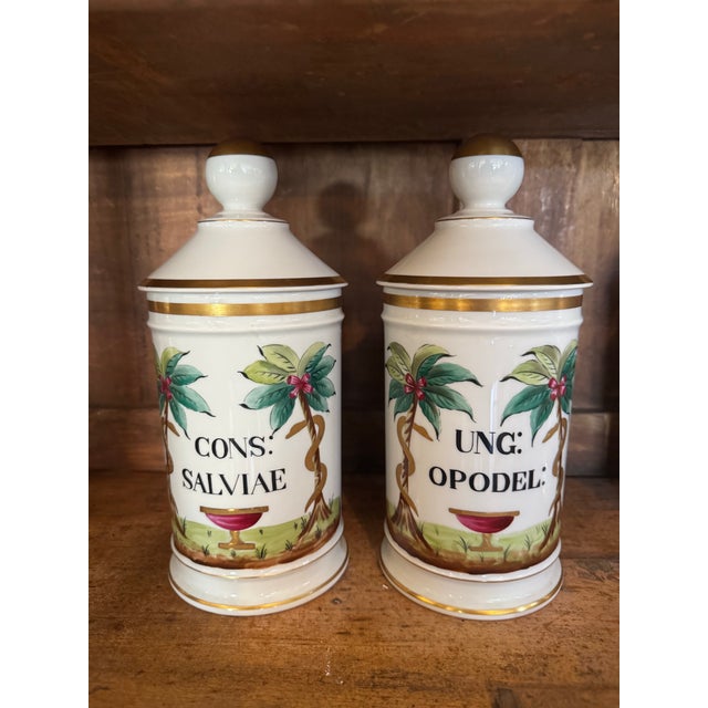 Set of 12 Late 19th Century Continental Porcelain Apothecary Jars For Sale In Birmingham - Image 6 of 8
