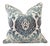 Kenneth Ludwig Chicago Blue Damask Pillow For Sale