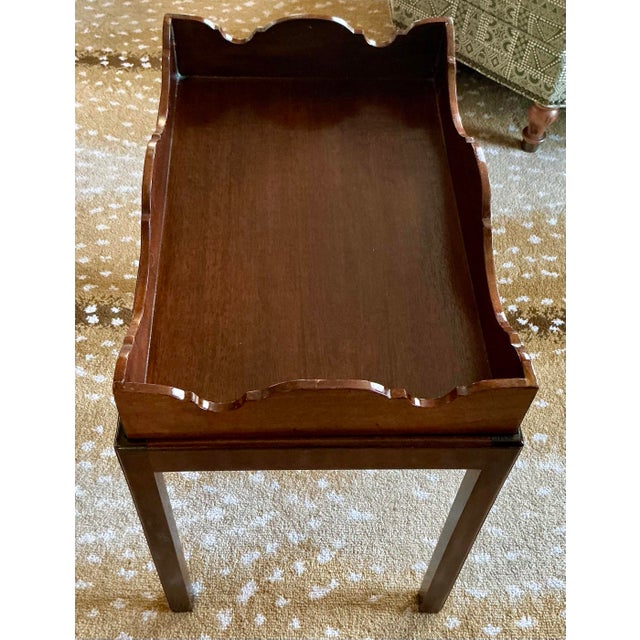 Wood 1960s Classic Mahogany Butlers Tray Side Table For Sale - Image 7 of 12