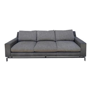 Modern A. Rudin Chrome & Leather Sofa For Sale