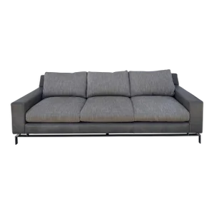 Modern A. Rudin Chrome & Leather Sofa
