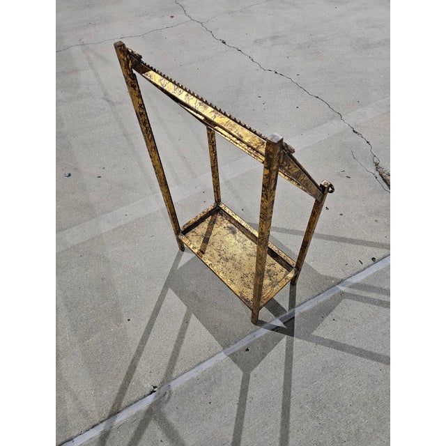 1970’s Hollywood Regency Gold Braided Gilt Iron Towel Rack For Sale In Los Angeles - Image 6 of 17