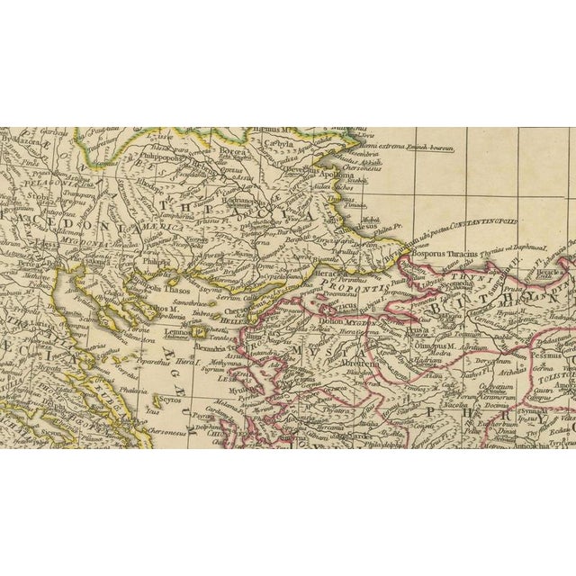 Antique engraved map of the eastern part of the Roman World, depicting the eastern provinces of the Roman Empire from...