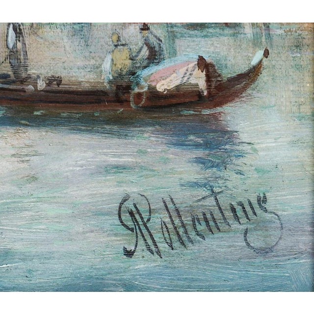 Alfred Pollentine, Grand Canal Mocenigo Palace in Venice, 19th Century, Oil Painting on Canvas For Sale - Image 3 of 14