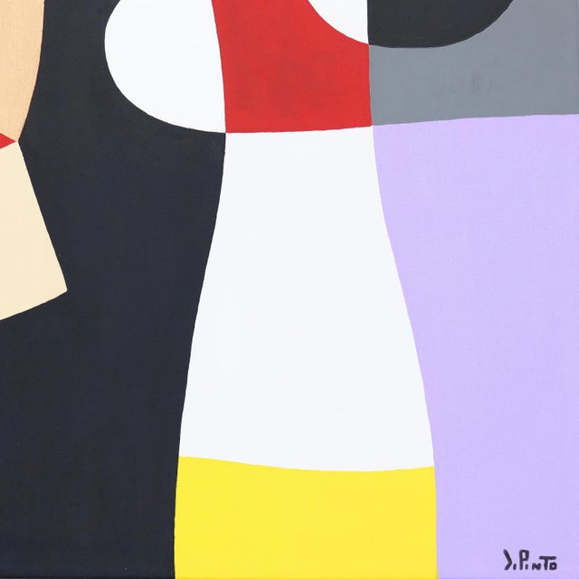 2020s Intesa 1 - Abstract Vibrant Colorful Geometric Art on Canvas Original Artwork by Federico Pinto Schmid For Sale - Image 5 of 9