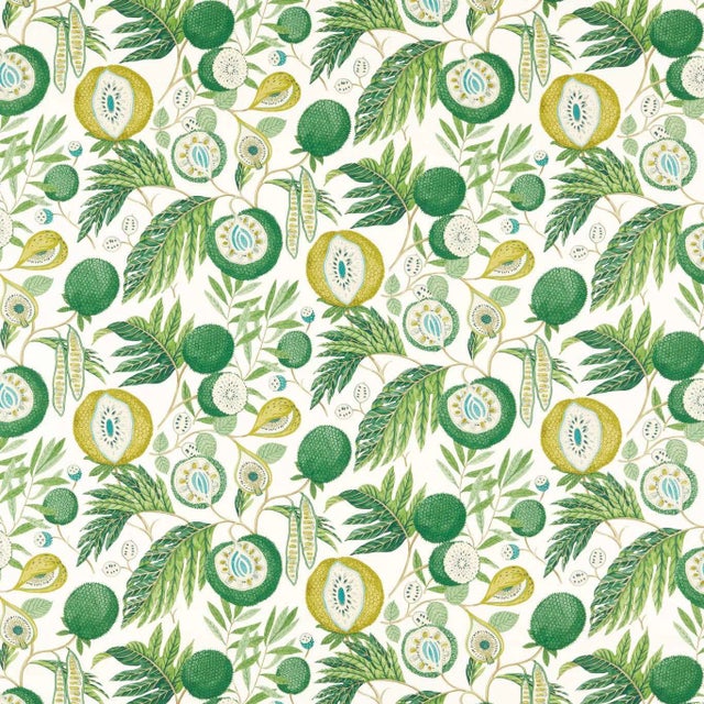 Sanderson Jackfruit Fabric in Botanical Green - a Sample For Sale