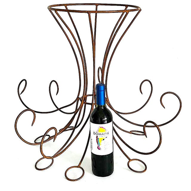 1960s French Wrought Iron Pendant Hanging Planter For Sale In Miami - Image 6 of 9