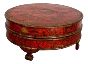 Red Round Box, South East Asia Circa 19th Century