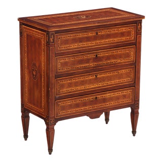 Italian Inlaid Four-Drawer Commode, C. 1920 For Sale
