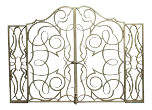 A French Art Deco Wrought Iron Doors Screens or Gates