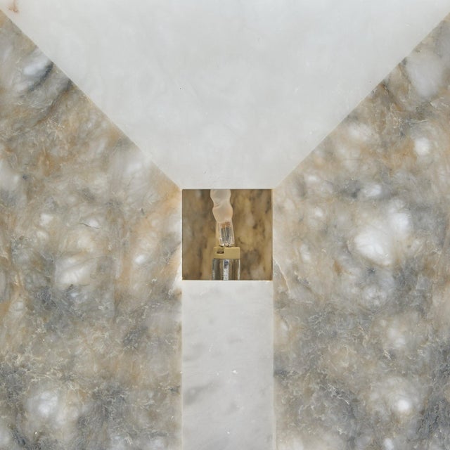 1970s Italian 'Etrusca' Alabaster Table Lamp by Angelo Mangiarotti for Skipper For Sale In Chicago - Image 6 of 13