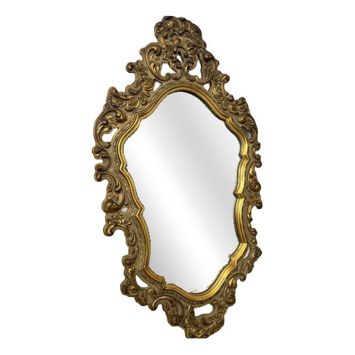 Vintage French Ornate Wall Mirror For Sale
