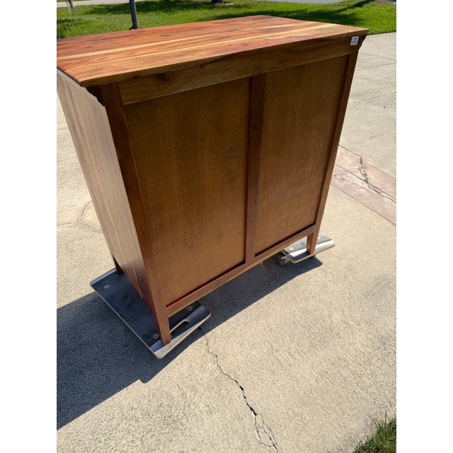 Brown Completely Restored Solid Acacia Dresser Attributed to Nadeau For Sale - Image 8 of 10