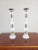 White Frosted Lucite and Brass Candlesticks- a Pair For Sale - Image 8 of 8